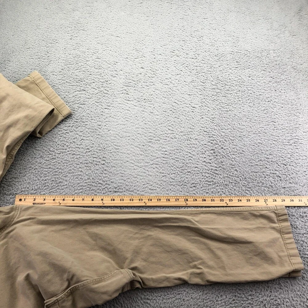 Carhartt Pants Mens 34x30 Beige Canvas Cargo Relaxed Straight Workwear Utility